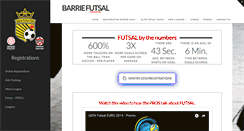 Desktop Screenshot of barriefutsal.com