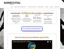 Tablet Screenshot of barriefutsal.com